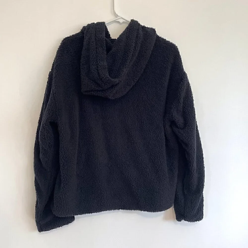 VS PINK VICTORIA'S SECRET Reversible Sherpa Lined Full Zip Hoodie Sweatshirt M - Picture 13 of 16